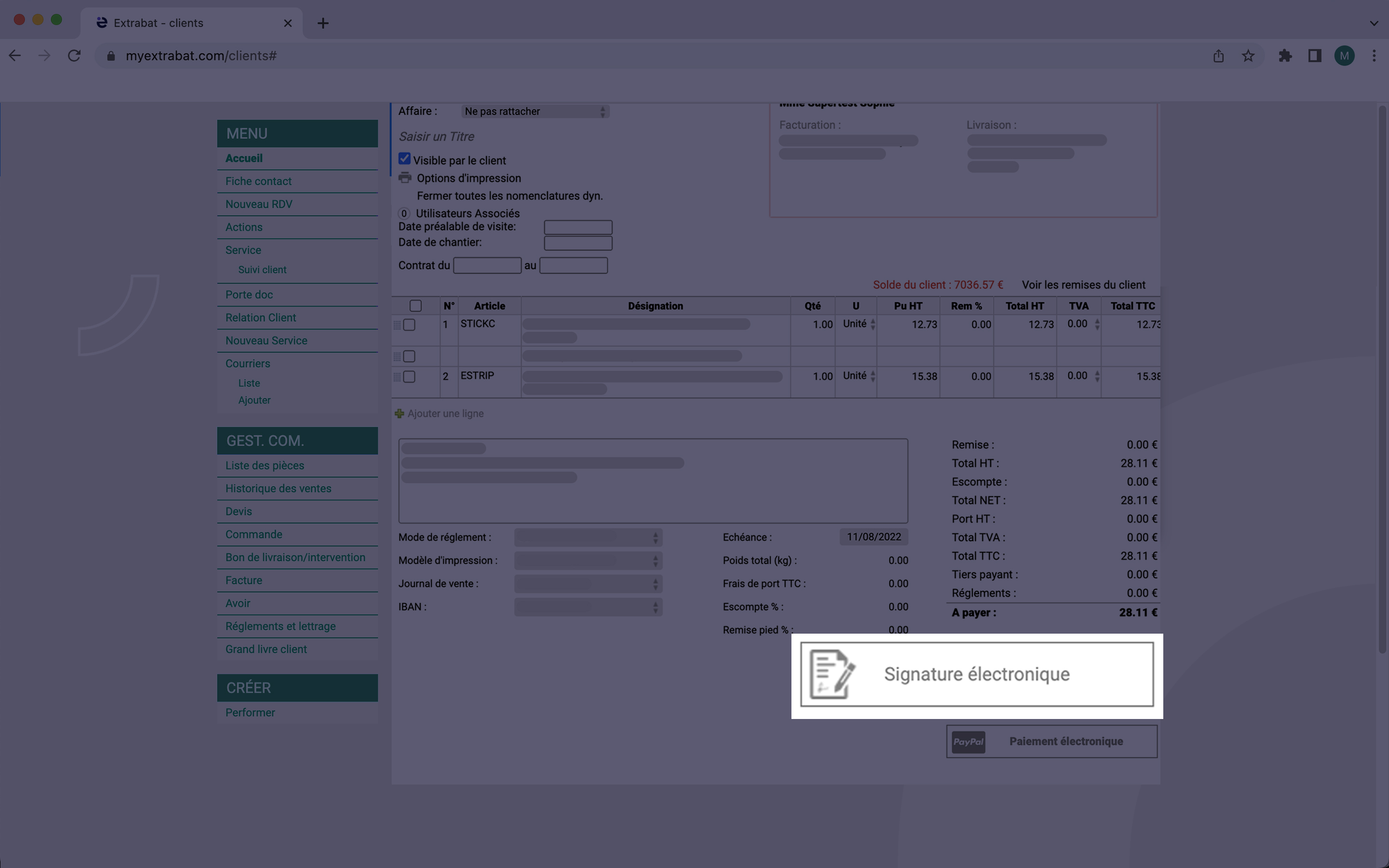 screenshot of Extrabat Paysage